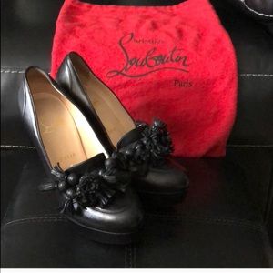 Christian Louboutin Cute Tasselled Black Pumps
